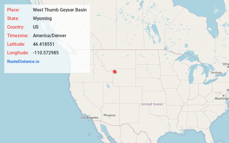 Map of West Thumb Geyser Basin
