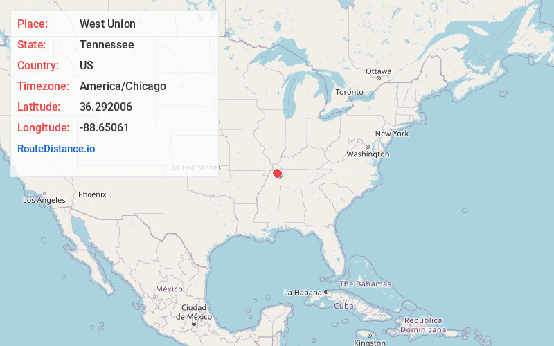 Map of West Union