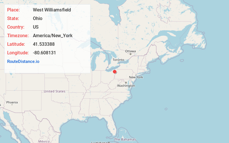 Map of West Williamsfield