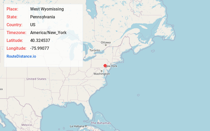Map of West Wyomissing