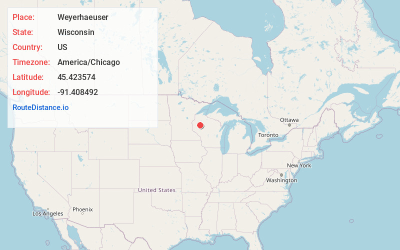 Map of Weyerhaeuser