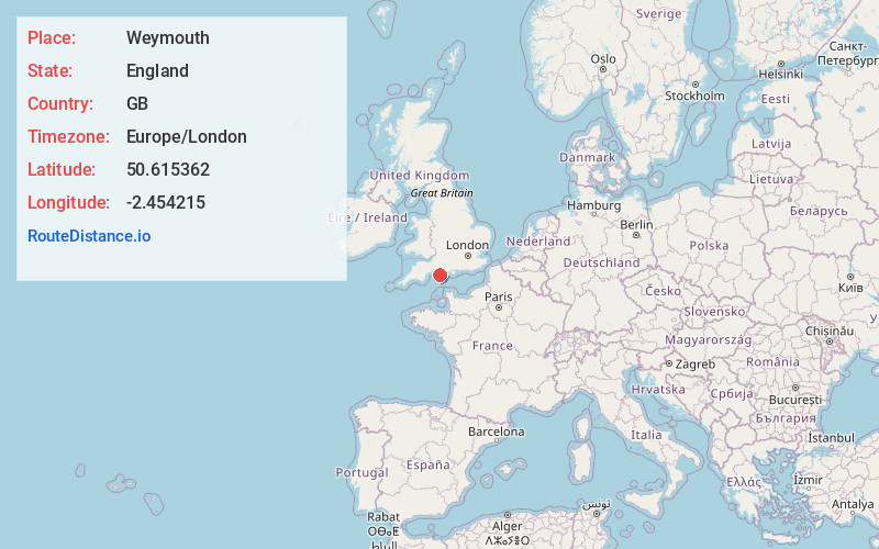 Map of Weymouth