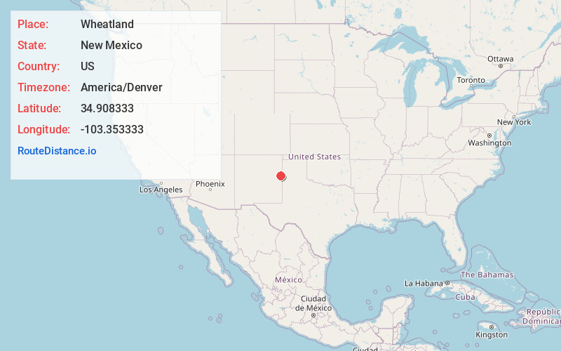 Map of Wheatland