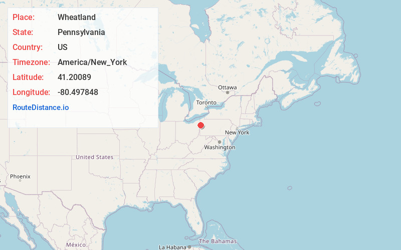 Map of Wheatland