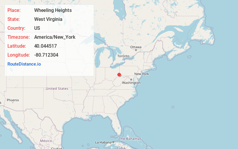 Map of Wheeling Heights