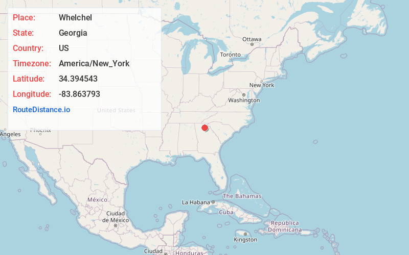 Map of Whelchel