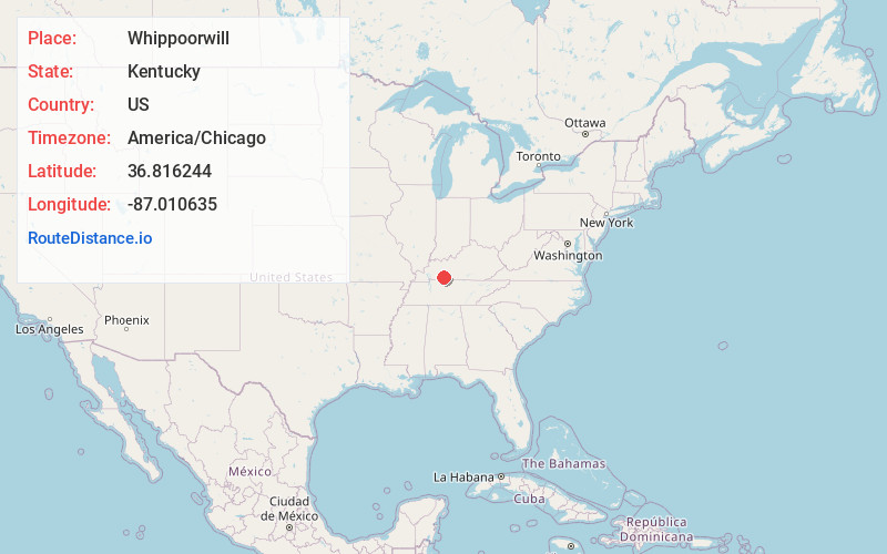 Map of Whippoorwill