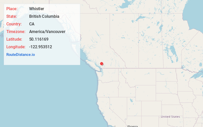 Map of Whistler