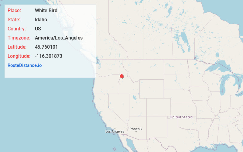 Map of White Bird