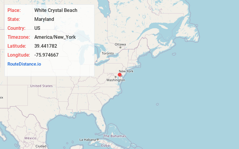Map of White Crystal Beach