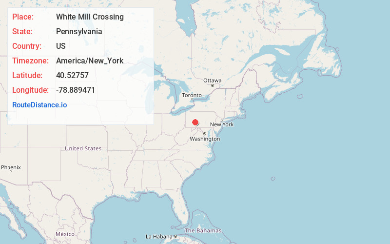 Map of White Mill Crossing