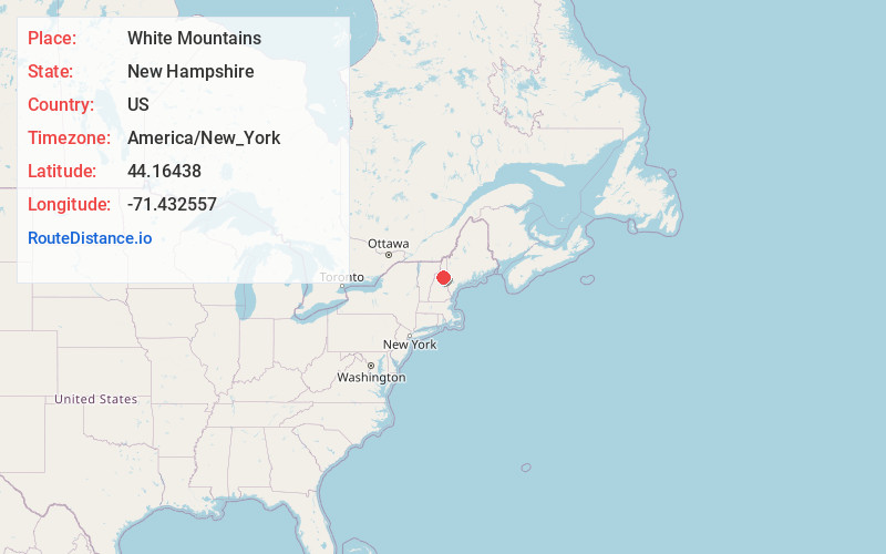 Map of White Mountains