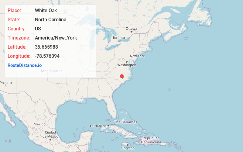 Map of White Oak