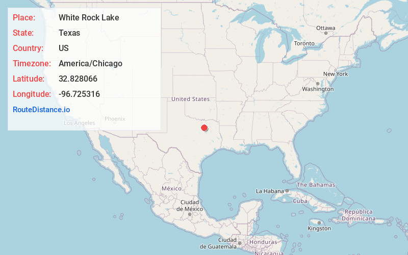 Map of White Rock Lake