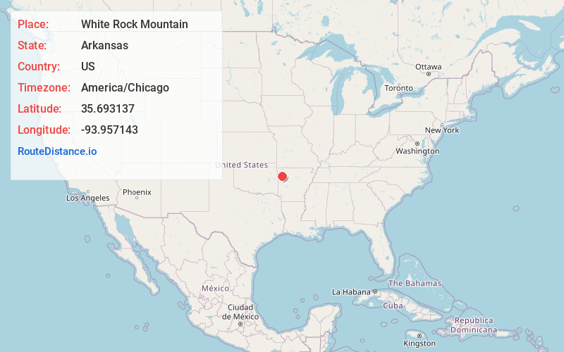 Map of White Rock Mountain