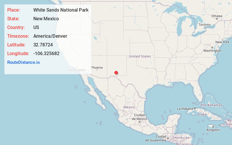 Map of White Sands National Park
