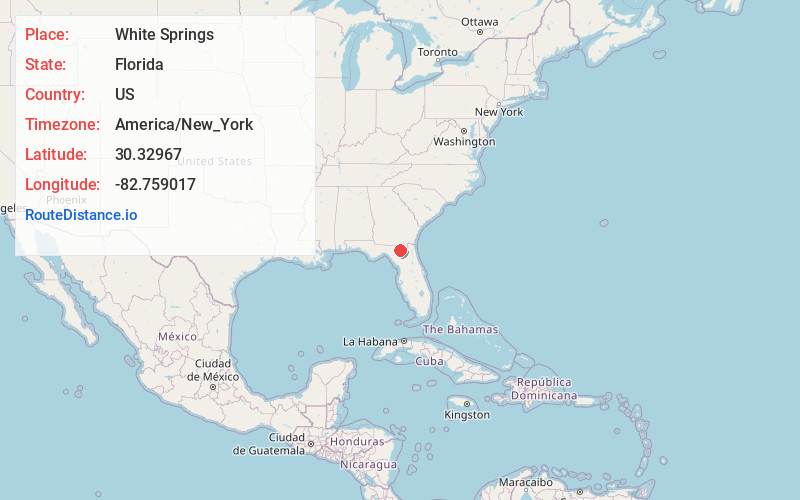 Map of White Springs