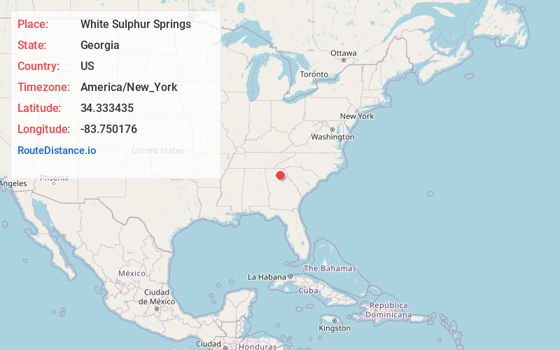 Map of White Sulphur Springs