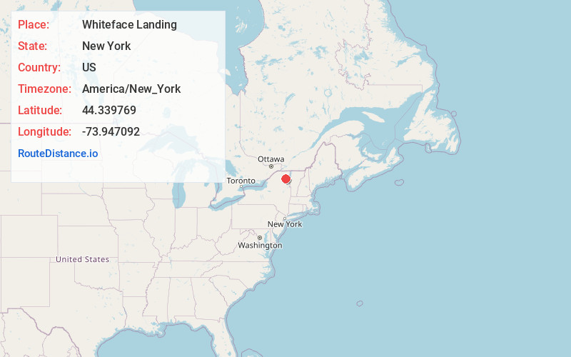 Map of Whiteface Landing