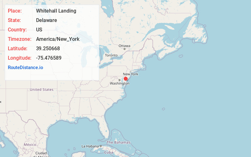 Map of Whitehall Landing