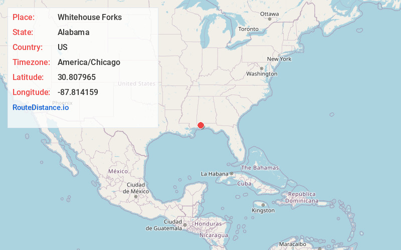 Map of Whitehouse Forks