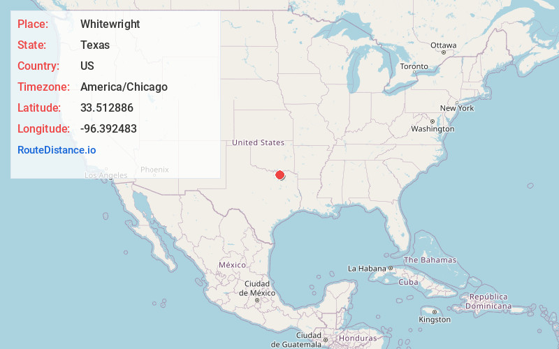 Map of Whitewright