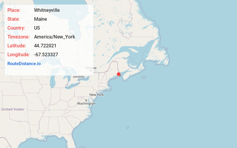 Map of Whitneyville