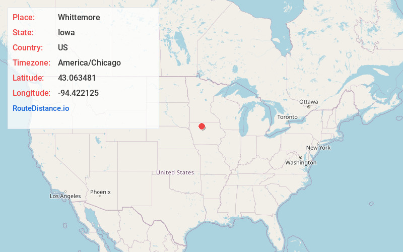 Map of Whittemore