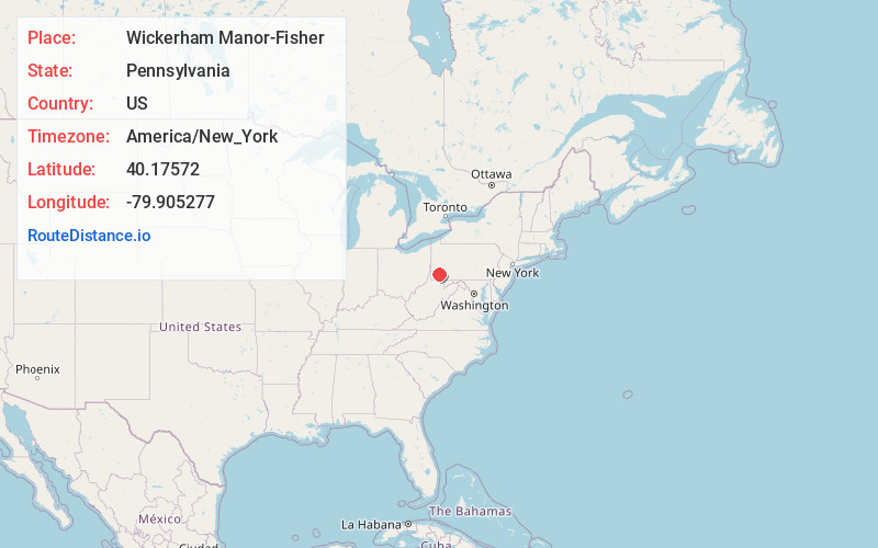 Map of Wickerham Manor-Fisher
