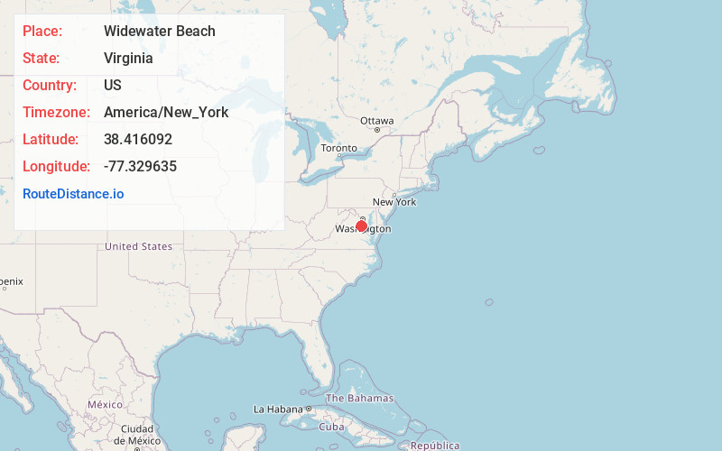 Map of Widewater Beach