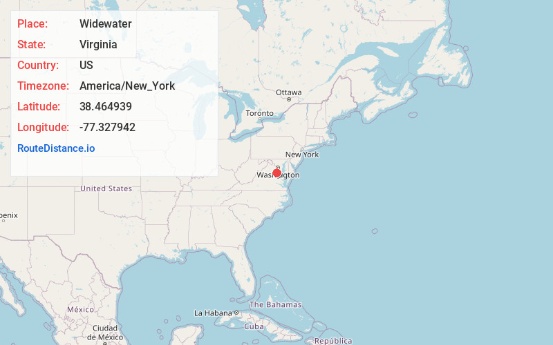 Map of Widewater