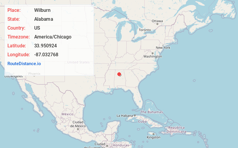 Map of Wilburn