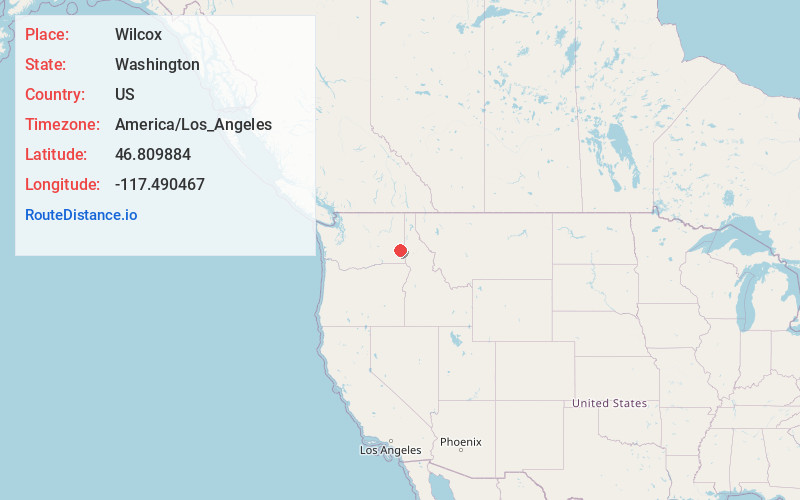 Map of Wilcox