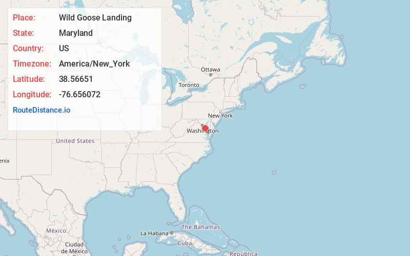 Map of Wild Goose Landing