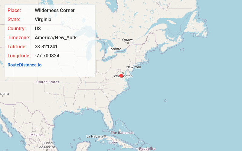 Map of Wilderness Corner
