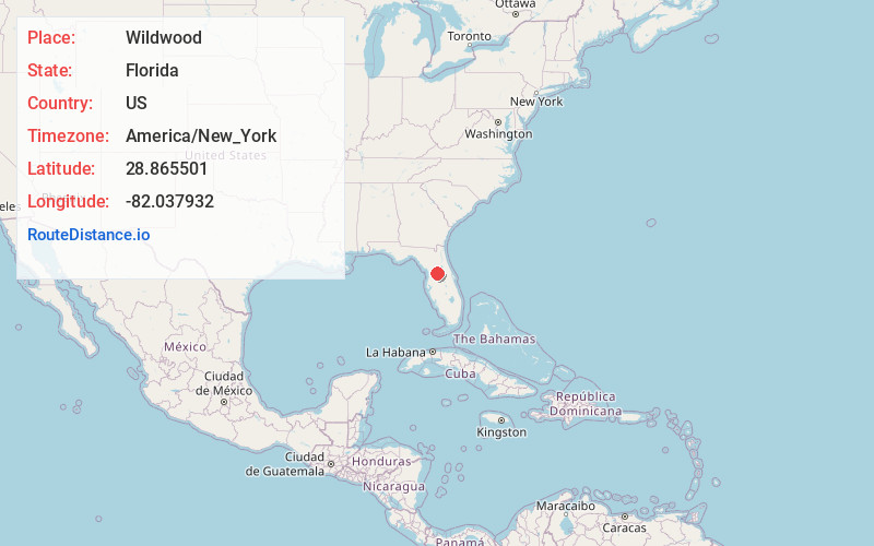 Map of Wildwood
