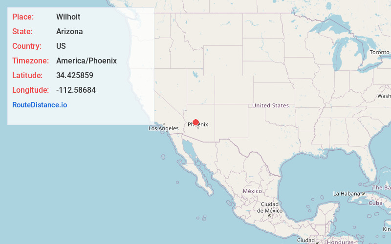 Map of Wilhoit