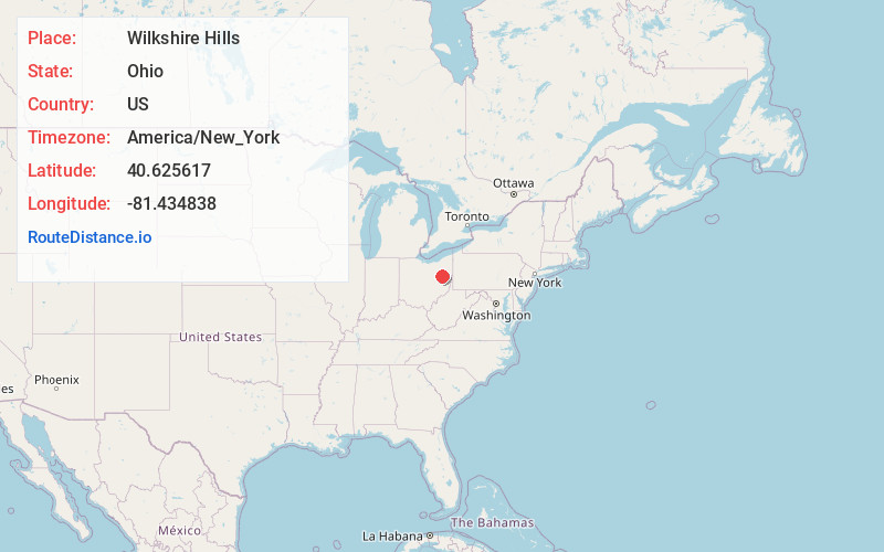 Map of Wilkshire Hills