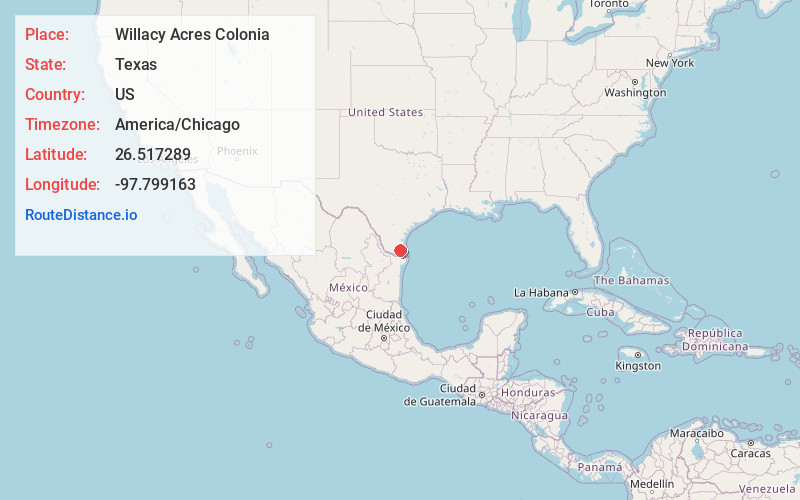 Map of Willacy Acres Colonia