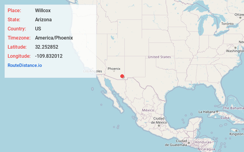 Map of Willcox