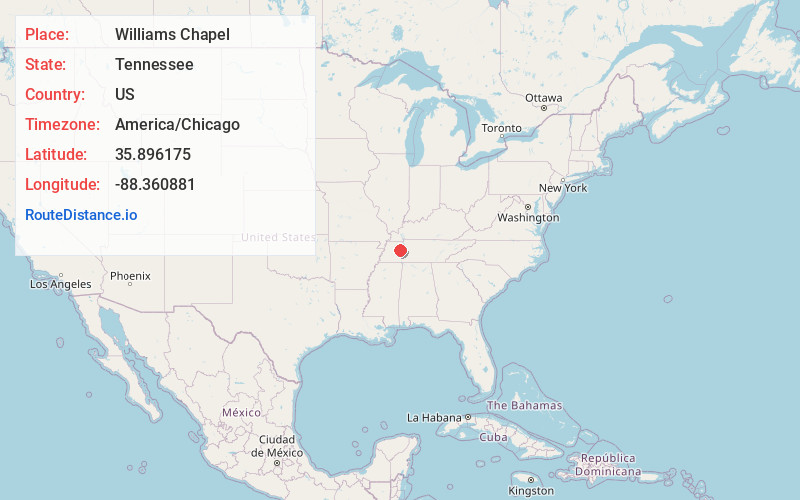 Map of Williams Chapel