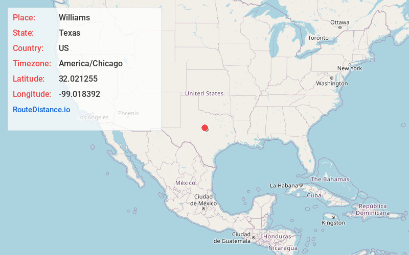 Map of Williams