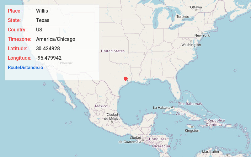 Map of Willis
