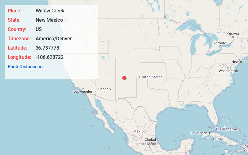 Map of Willow Creek