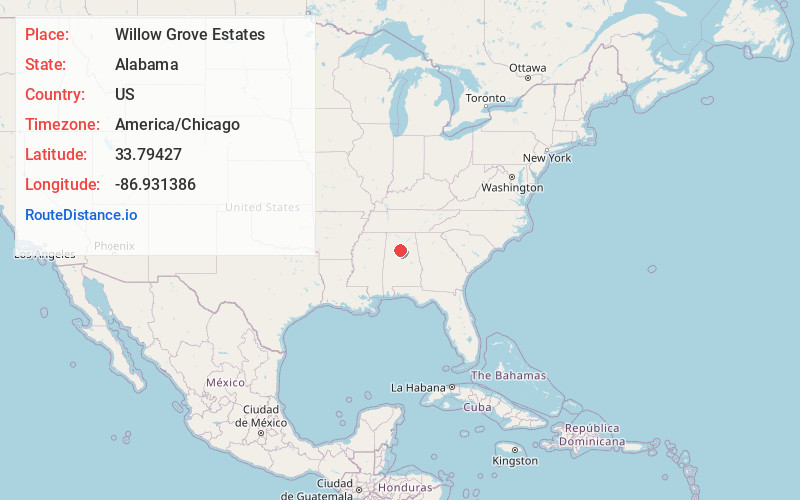Map of Willow Grove Estates