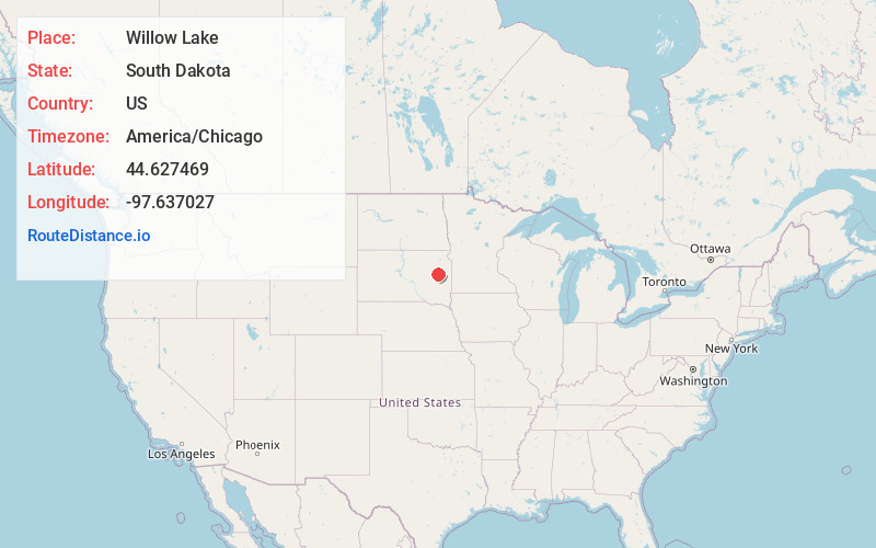 Map of Willow Lake