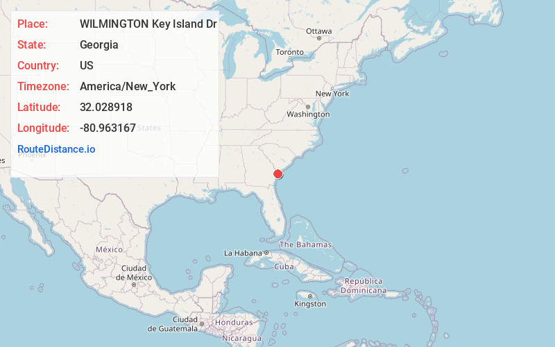 Map of WILMINGTON Key Island Dr