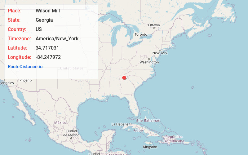 Map of Wilson Mill