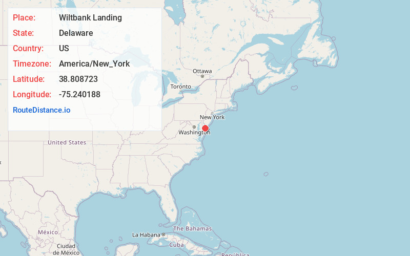 Map of Wiltbank Landing