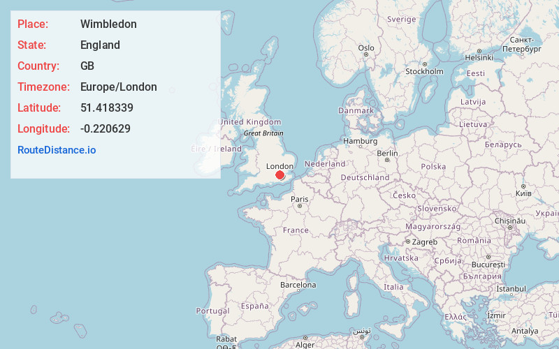 Map of Wimbledon